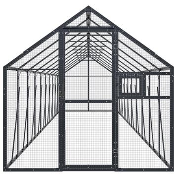 vidaXL Volière 1,79x2x1,85 m aluminium antracietkleurig, Verzenden, Nieuw