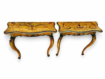 Wandtafel (2) - Hout - Italiaanse barokconsole