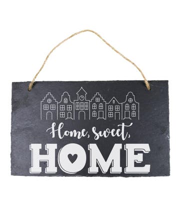 Leisteen Bordje Home Sweet Home 25cm, Verzenden, Nieuw