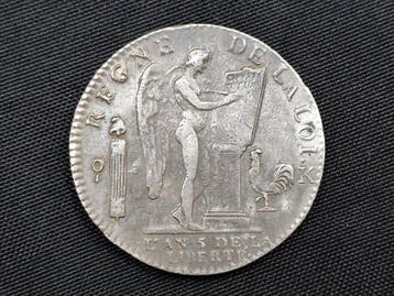 France. Louis XVI (Constitution). Ecu au génie 1793-K,