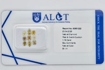 Zonder minimumprijs - 9 pcs Diamant (Natuurlijk) - 1.16 ct -