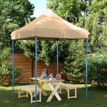 vidaXL Partytent 200 x 200 x 306 cm Beige Oxford Stof, Verzenden, Nieuw