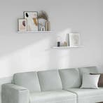 vidaXL Wandplank met plank 2 pcs Wit Marmer 80 x 9 x 3 cm, Verzenden