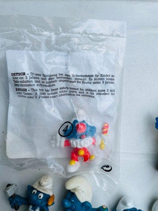 Peyo - Speelgoed Puffi vintage smurfs lotto 14 pezzi anni, Antiek en Kunst, Antiek | Overige Antiek