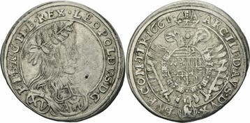 Rdr Österreich Leopold 15 Kreuzer 1661 Ac Wien Haus Habsb.., Verzenden