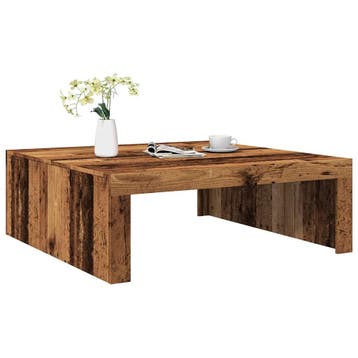 vidaXL Salontafel 100x100x35 cm bewerkt hout oude, Huis en Inrichting, Tafels | Salontafels, Verzenden, Nieuw