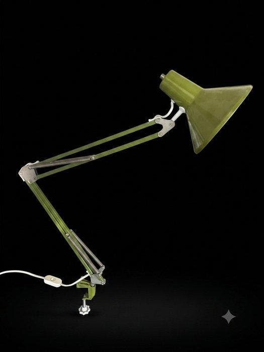 Lamp - Staal - Architecten lamp, Antiek en Kunst, Antiek | Wandborden en Tegels