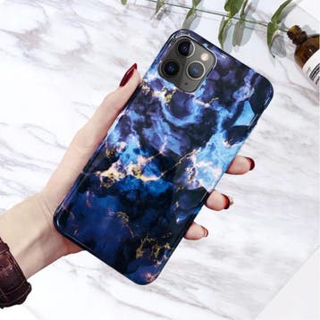 iPhone 8 Hoesje Marmer Textuur - Shockproof Glossy Case, Verzenden, Nieuw