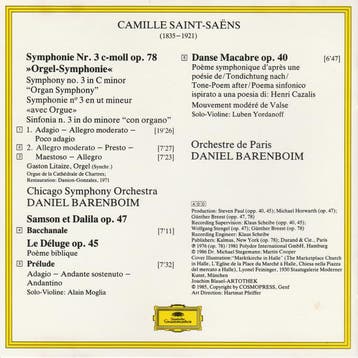 Camille Saint-Saëns, Chicago Symphony Orchestra, Orchestre D, Verzenden, Gebruikt