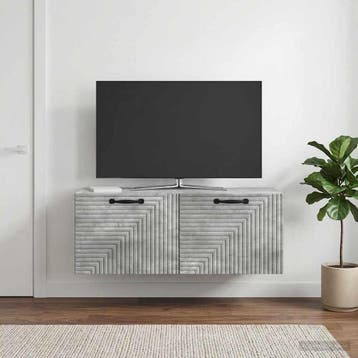 vidaXL Wandmontage TV-kast Betongrijs 78,5 x 31 x 30 cm, Verzenden