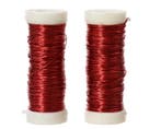 Rood draad op rol 2*30 meter 0.3mm metaaldraad set van 2