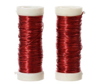 Rood draad op rol 2*30 meter 0.3mm metaaldraad set van 2, Huis en Inrichting, Nieuw