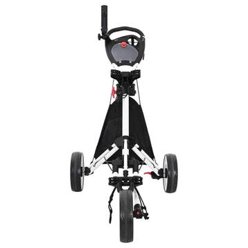 vidaXL Golf Trolley Zwart en Wit Aluminium Opvouwbaar, Sports & Fitness, Verzenden
