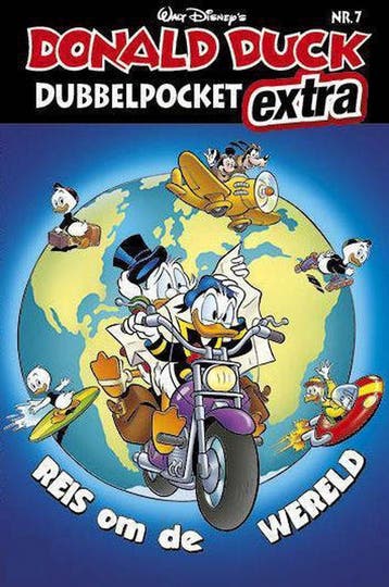 Reis om de wereld / Donald Duck dubbelpocket / thema 7, Verzenden, Gelezen, Walt Disney