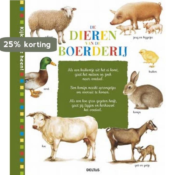 Kijk om je heen! / de dieren van de boerderij / Kijk om je, Boeken, Kinderboeken | Jeugd | 10 tot 12 jaar, Gelezen, Verzenden