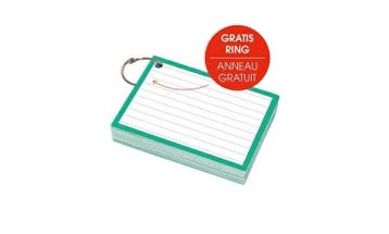 Flashcards A7 incl. clipring Groen, Ophalen of Verzenden, Nieuw in verpakking