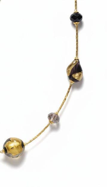 24 karaat - vetro di Murano, Geel goud - Halsketting -