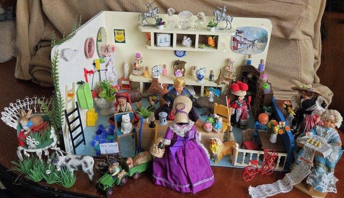 onbekend - Speelgoed winkel Speelgoed winkeltje volledig, Antiek en Kunst, Antiek | Speelgoed