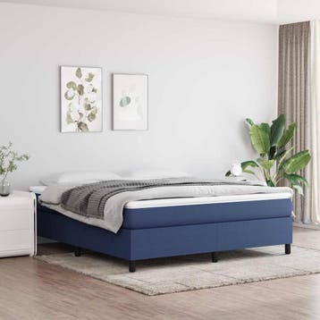 vidaXL Boxspring bed stof blauw 180x200 cm, Verzenden, Nieuw