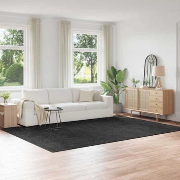 vidaXL Antislip Shaggy Tapijt Donkergrijs 240 x 340 cm PP, Verzenden, Nieuw
