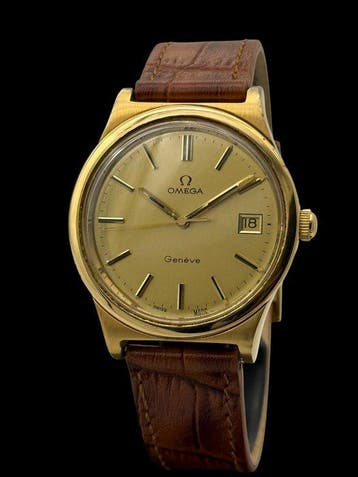 Omega - Geneve-cal.1030-Gold Plated-1970s - Homme -