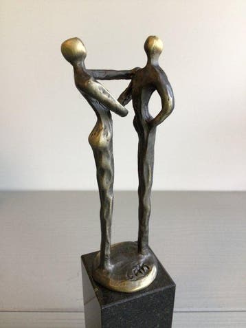 Corry Ammerlaan Artihove - Sculpture, “ Dank ! “ - 18 cm -, Antiquités & Art, Curiosités & Brocante