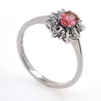 Ring - 18 karaat Witgoud - 0.57ct. tw. Padparacha saffier -, Nieuw