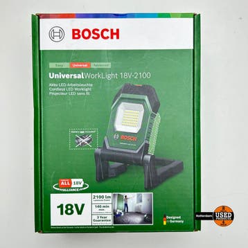 Bosch UniversalWorkLight 18V-2100 LED, Verzenden, Gebruikt
