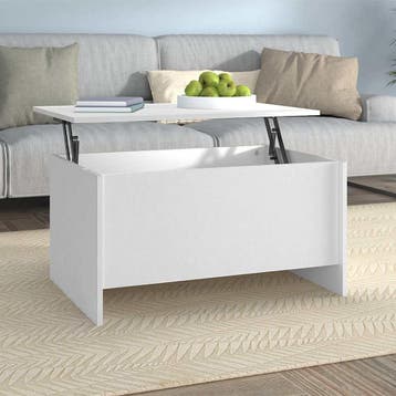 vidaXL Salontafel 80x55,5x41,5 cm bewerkt hout wit, Huis en Inrichting, Verzenden, Nieuw