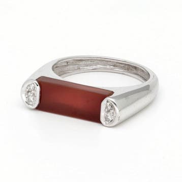 Zonder minimumprijs - Ring - 14 karaat Witgoud - Diamant -, Nieuw