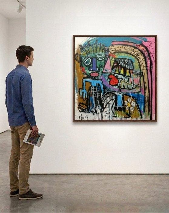 PIOCH - Dans un couple, Antiek en Kunst, Kunst | Schilderijen | Modern