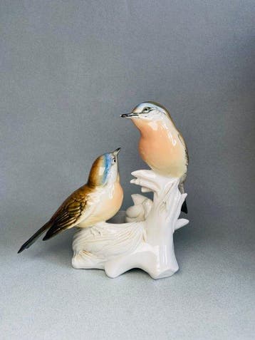 Karl Ens, Volkstedt - Figurine - Paired birds with the nest