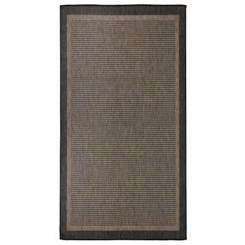 vidaXL Buitenkleed platgeweven 80x150 cm donkerbruin, Verzenden, Nieuw