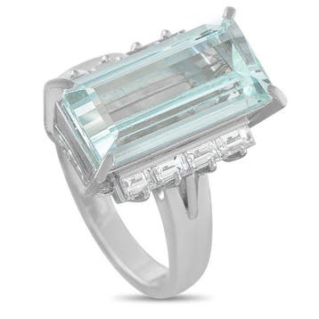Bague Platine, Bague en platine avec diamant de 0,69 ct et, Handtassen en Accessoires, Nieuw