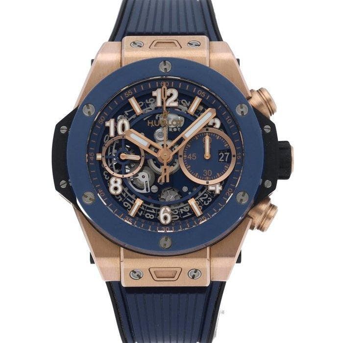 Hublot - Big Bang Unico King Gold Blue Ceramic 1.7 -, Bijoux, Sacs & Beauté, Montres | Hommes