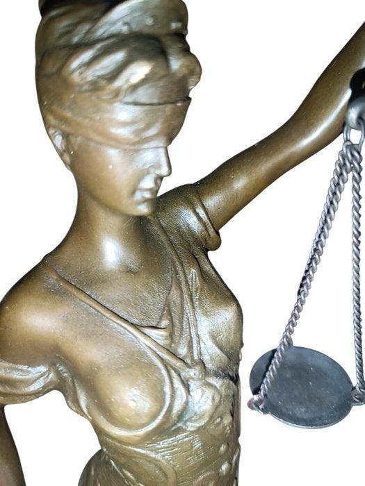 Mayer - Beeld, Themis Lady Justice Bronze sculpture - 39 cm, Antiquités & Art, Curiosités & Brocante