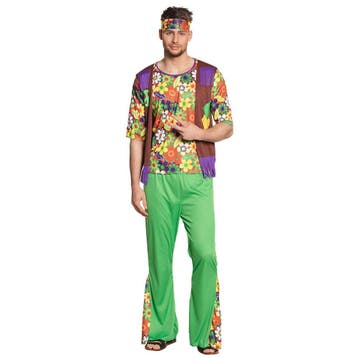 Hippie Kostuum Heren Flower, Verzenden, Nieuw