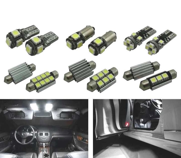 Kit 14 Ampoules Led Intérieur Pour Mercedes Classe C W205 Be, Auto-onderdelen, Verlichting, Verzenden