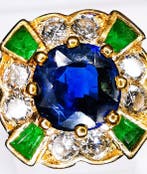 Bague - 18 carats NO HEAT 6,90 g, Or jaune - 1.85ct. tw.