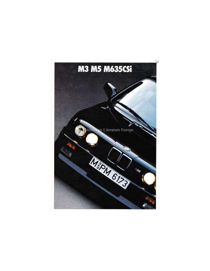 1987 BMW M3 M5 M635CSI BROCHURE DUITS, Boeken, Auto's | Folders en Tijdschriften, Ophalen of Verzenden