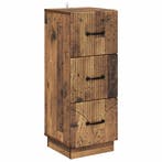 vidaXL Ladekast Oud hout 33 x 34,5 x 87 cm Bewerkt hout, Huis en Inrichting, Verzenden, Nieuw