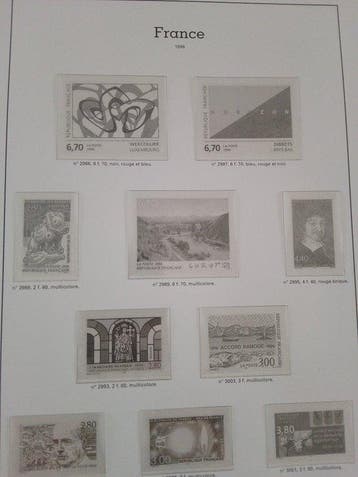 Frankrijk 1996/2001 - Partij lege postzegelalbums uit, Gestempeld