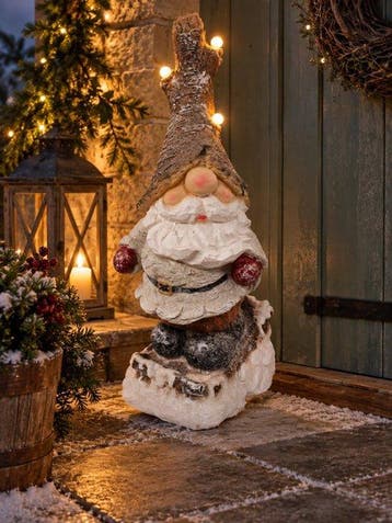 Decoratief ornament - Europa - kerstman op slede