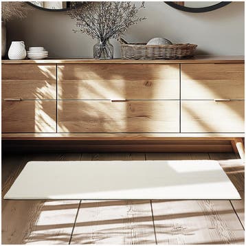 Kortpolig vloerkleed Soft Zone - 60 x 110 cm, crème, Verzenden, Nieuw