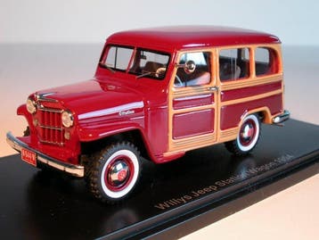 Neo Scale Models 1:43 - Modelauto - Willys Jeep Station, Nieuw