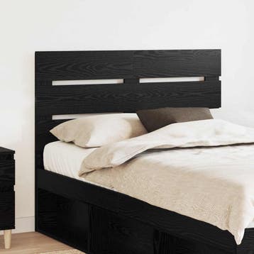 vidaXL Hoofdbord Zwart Eiken Bewerkt hout, Verzenden, Nieuw