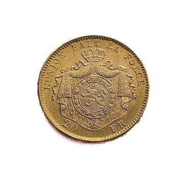 Belgique. Léopold II. 20 Francs 1875 Leopold II