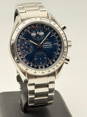 Omega - speedmaster Triple Date 39mm Blue Dial Stainless