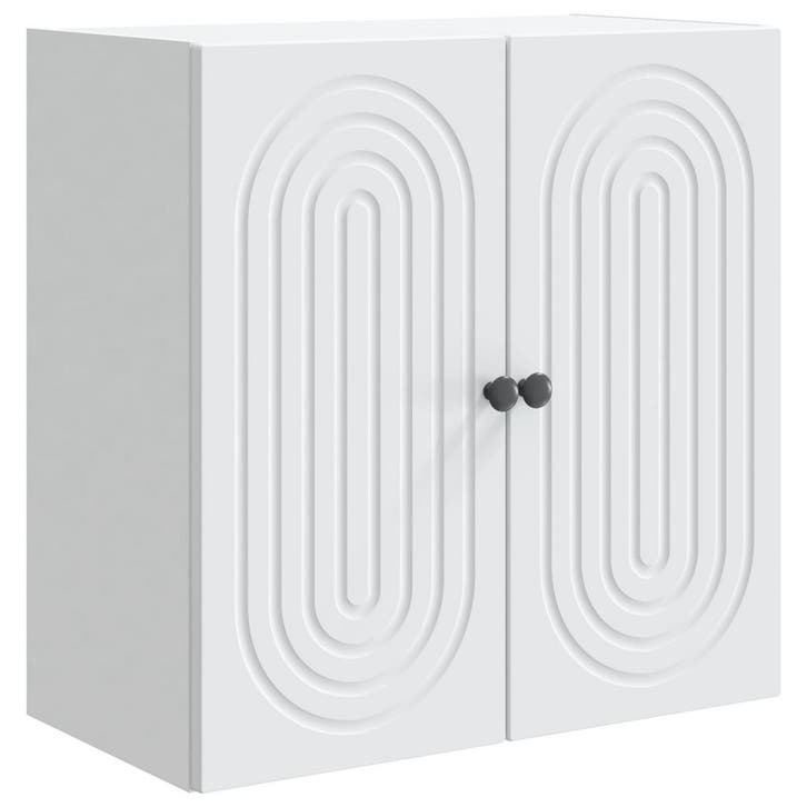 vidaXL Wandkast Wit 59 x 31 x 60 cm Bewerkt hout, Huis en Inrichting, Kasten | Overige, Nieuw, Verzenden