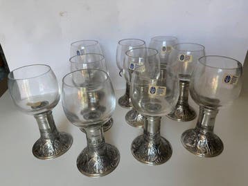 Roeders - Wijnglas (10) - glas, tin - Roeders Römer Crystal